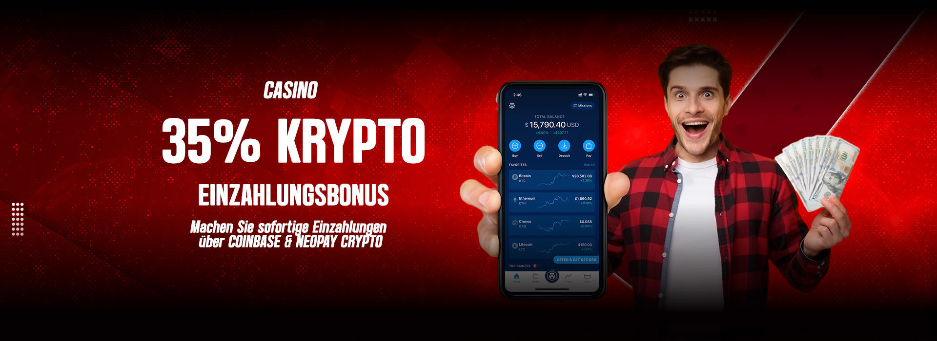 35 % Krypto-Casino-Bonus
